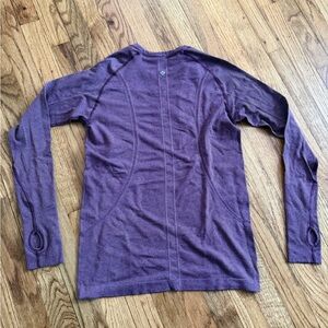 Purple Long Sleeve Athletic Top